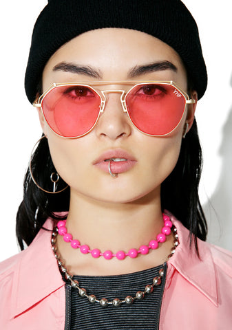Rose Stephanie Matte Sunglasses