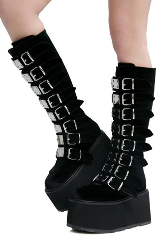 Damned-318 Platform Knee High Boots
