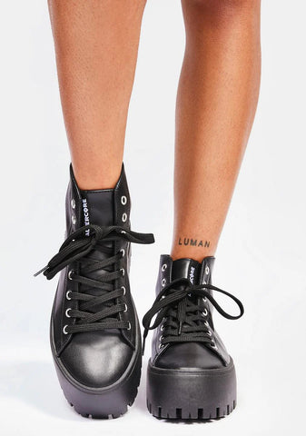 Black Siron Platform Sneakers