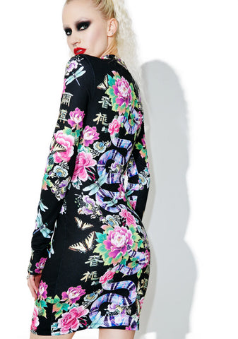 Iridescent Snake Mini Dress