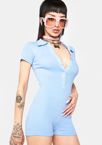 Blue Polo Romper