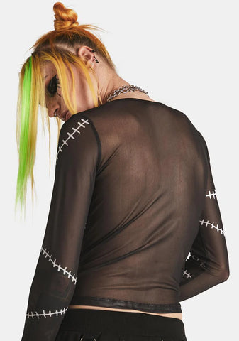 Broken Bonez Mesh Top