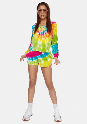 Spiral Combo Luxe Velour Shorts