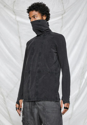 Synth Unisex Washed High Neck Mask Tee