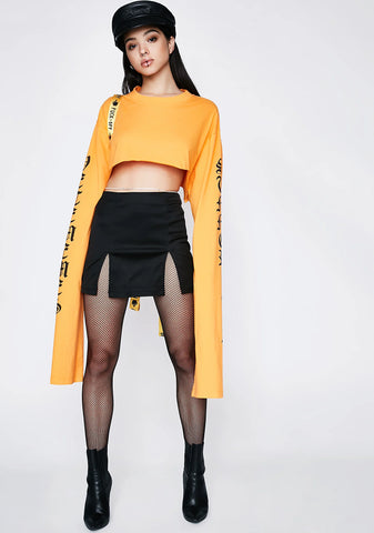 Slit It Up Mini Skirt