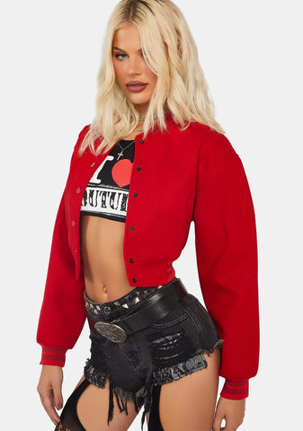 Davis Cropped Bomber Jacket