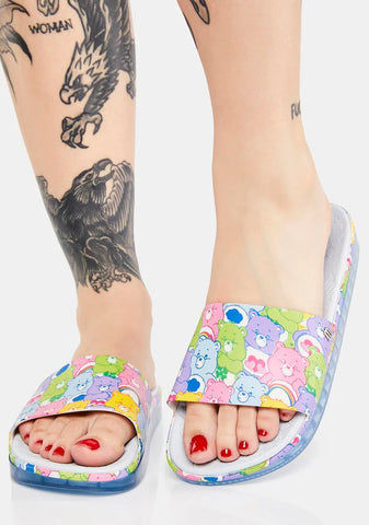 Blue Care Bears Beach Slide Sandals
