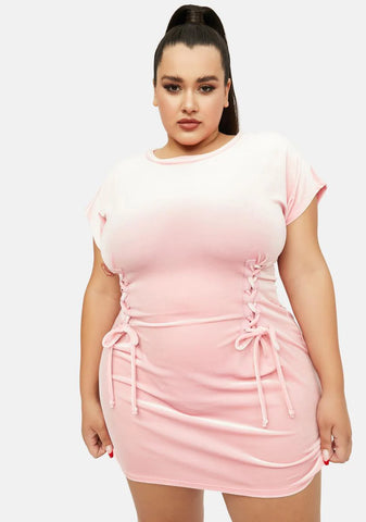 Plus Baby Gonna Act Out Velour Mini Dress