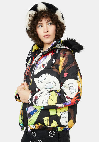 X Nickelodeon Snorkel Bomber Jacket