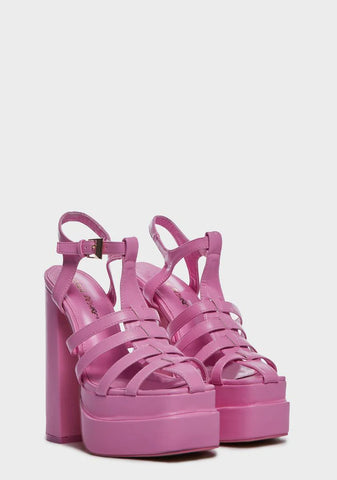 Pink Denver Platform Heels