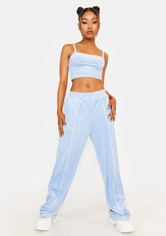 Watch The Clock Velour Lounge Set