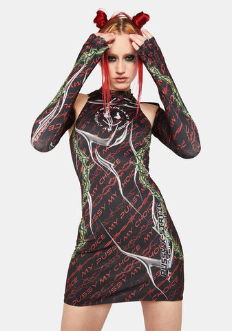 X-Static Dress With Detachable Gloves