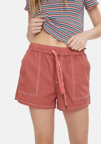 Terracotta Slash Pocket Shorts