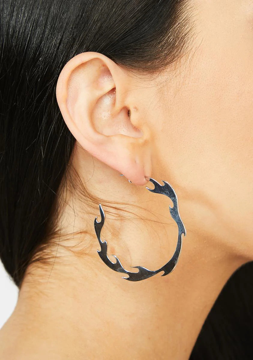 Through The Fire Hoop Earrings