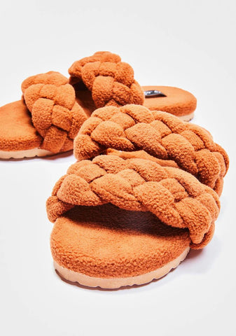 Camel So Unbothered Slide Sandals