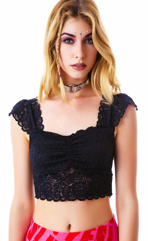 El Dorado Lace Crop Top - Light Purple