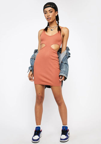 Rib Cedar Han Bodycon Dress