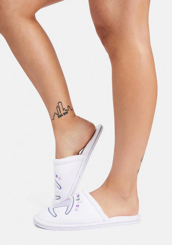 White Sleepover II Slippers