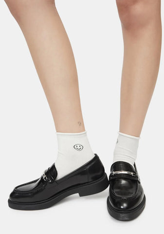 Alex W Black Patent Leather Loafers