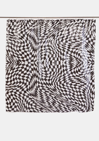 Warped Realm Checkered Shower Curtain