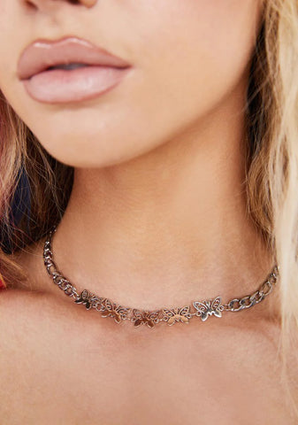 Happy Day Butterfly Choker Necklace