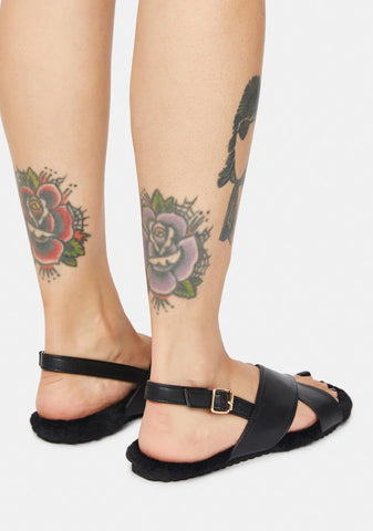 It's All Good Fuzzy Sandals