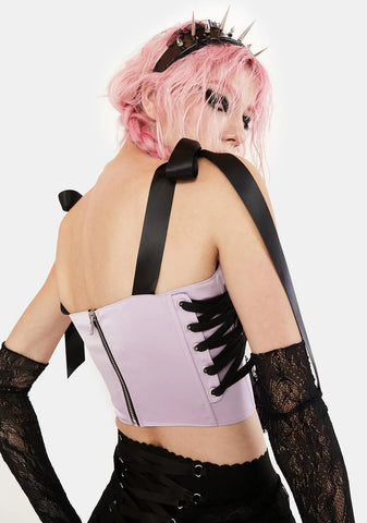 Faded Away Bow Corset Top