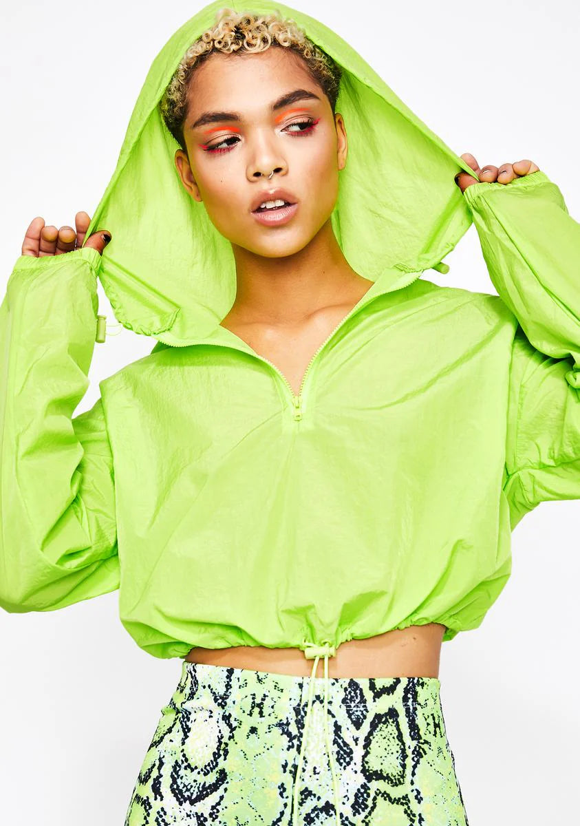 Lime Sporty Sis Cropped Jacket