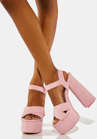Pink Content Platform Heels