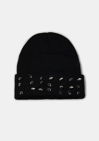 Talking With Myself Studded Beanie
