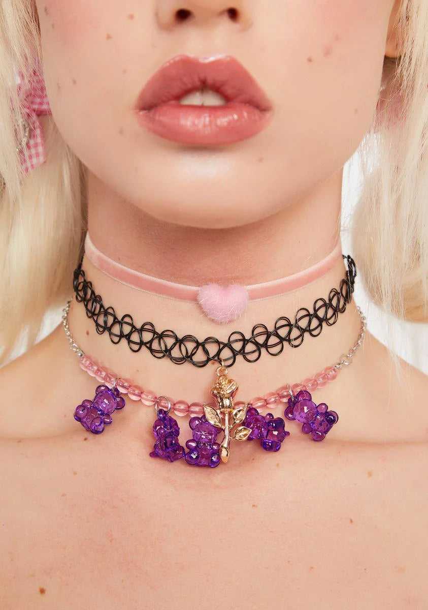 Sprinkle Of Sugar Gummy Bear Choker Set