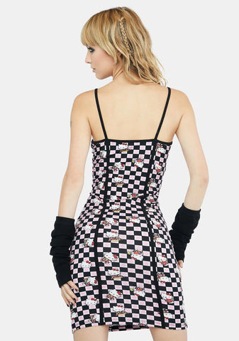 Hello Kitty Checkered Mini Dress