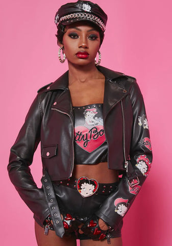 A Little Ditty Graphic Moto Jacket