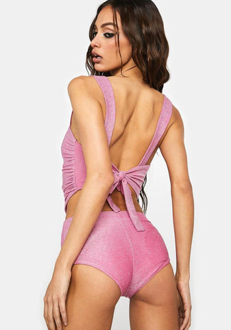 Pink Glitter Hot Shorts