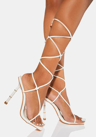 Bliss I'm Every Woman Lace Up Heels