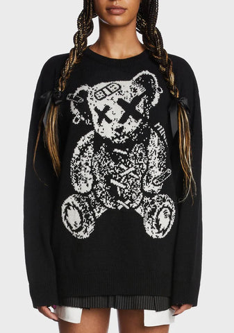 Broken Teddy Bear Knit Sweater
