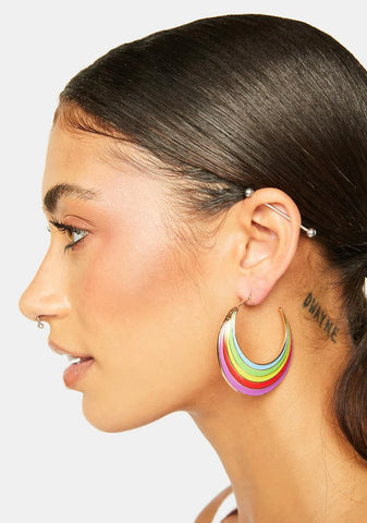 Chasing Rainbows Hoop Earrings