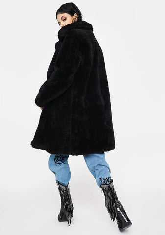 Midnight Leading You On Faux Fur Coat