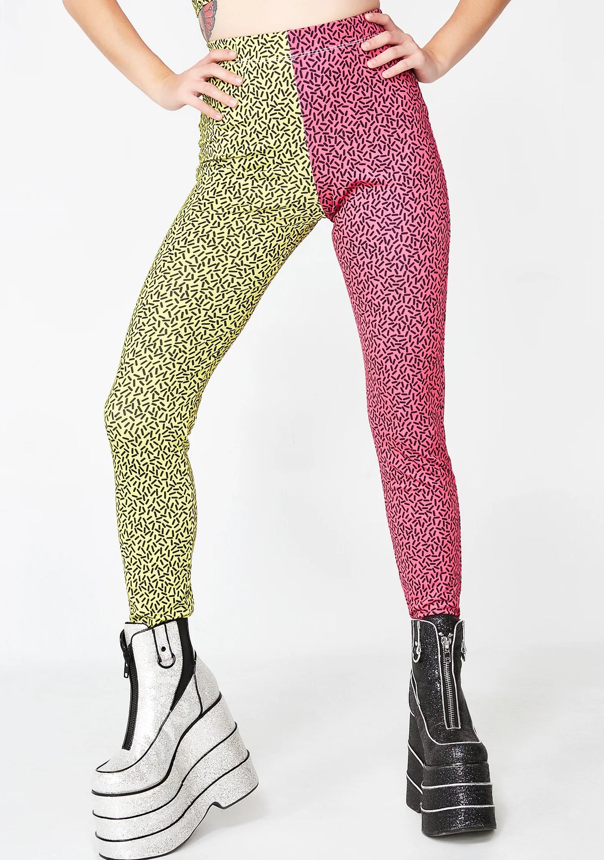 Harsh Lines Colorblock Unisexx Leggings