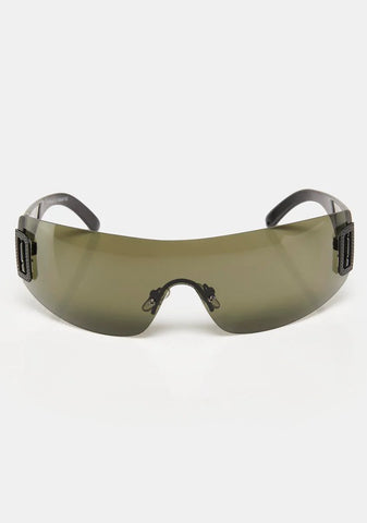 Green Dynamite Shield Sunglasses