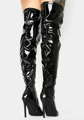 Night Draw The Line Vinyl Boots