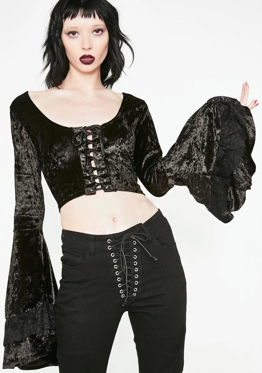 Crazed Mystic Bell Sleeve Top