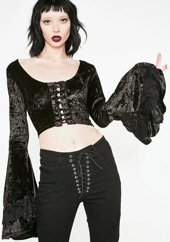 Crazed Mystic Bell Sleeve Top