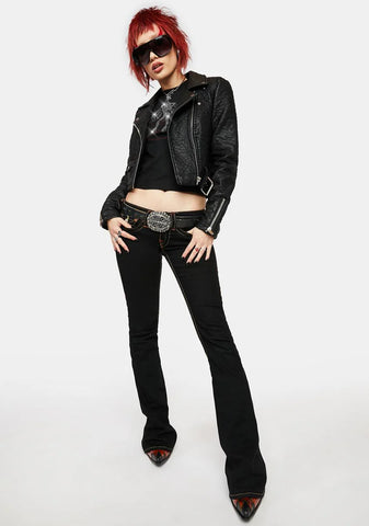 Pentagram Babe Rhinestone Graphic Tee