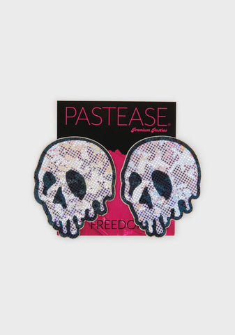 Drip Skull Glitter Pasties