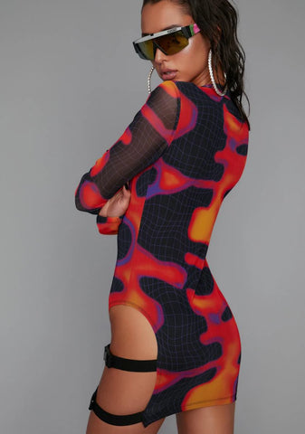 Heatin' Up Mesh Dress