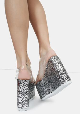 Silver Zahara Platform Sandals