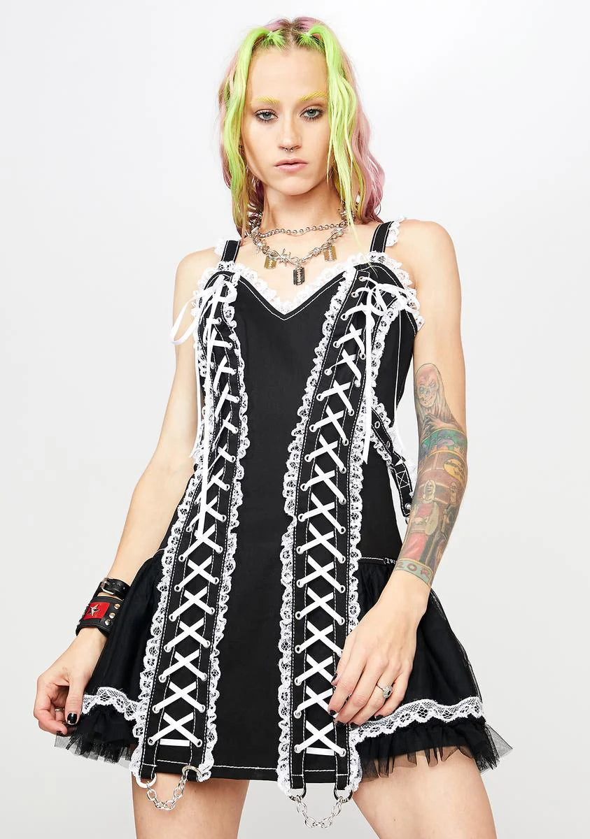 White Lace Mini Dress