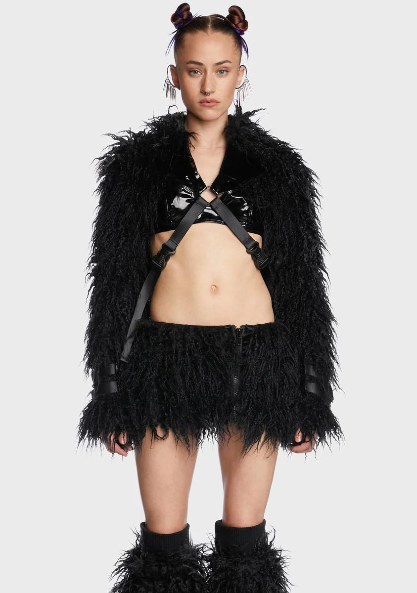 Unsightly Scenes Faux Fur Shrug
