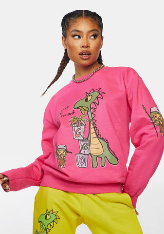 Pea Head & Pot Head Crewneck Sweater